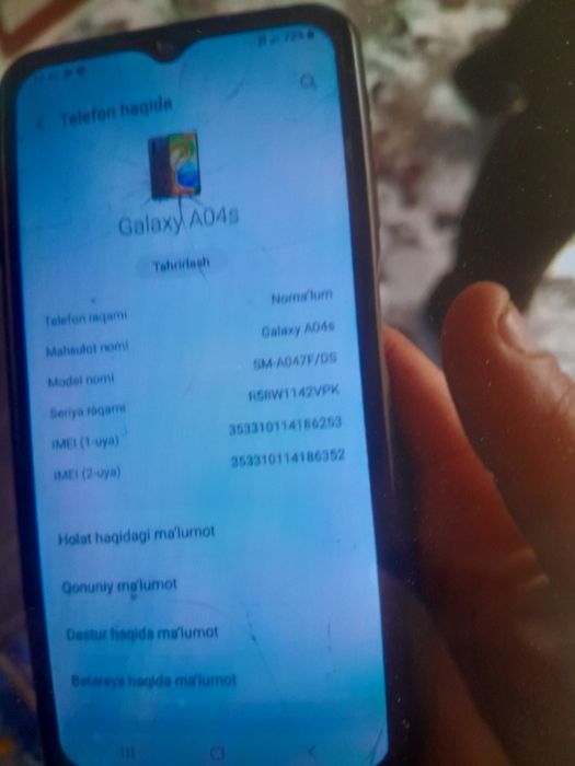 Samsung a04 zòr telefon