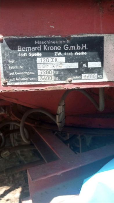 Remorcă basculabilă KRONE 120 ZK 2 – 7,2 Tone