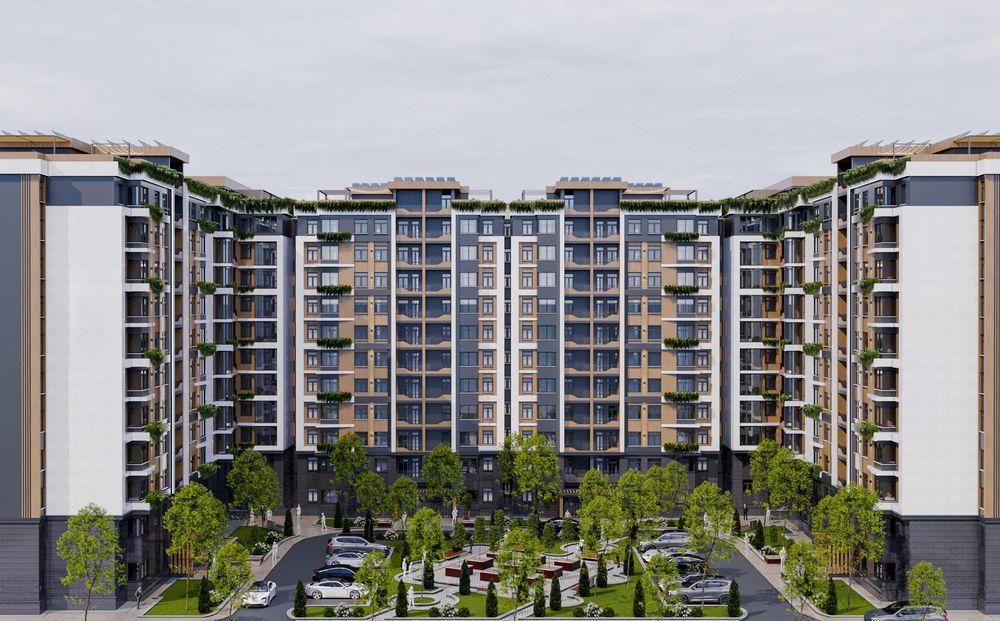 Просторная 1-комн квартира 44,3 м² в ЖК у парка Фуркат| Рассрочка