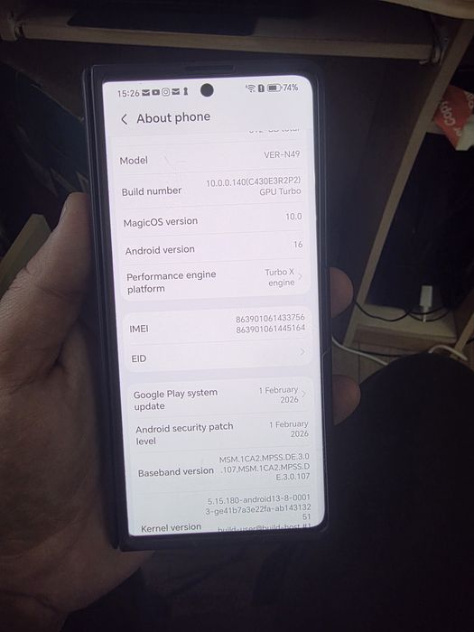 Telefon pliabil fold Honor magic V2 512 stocare 16 GB RAM