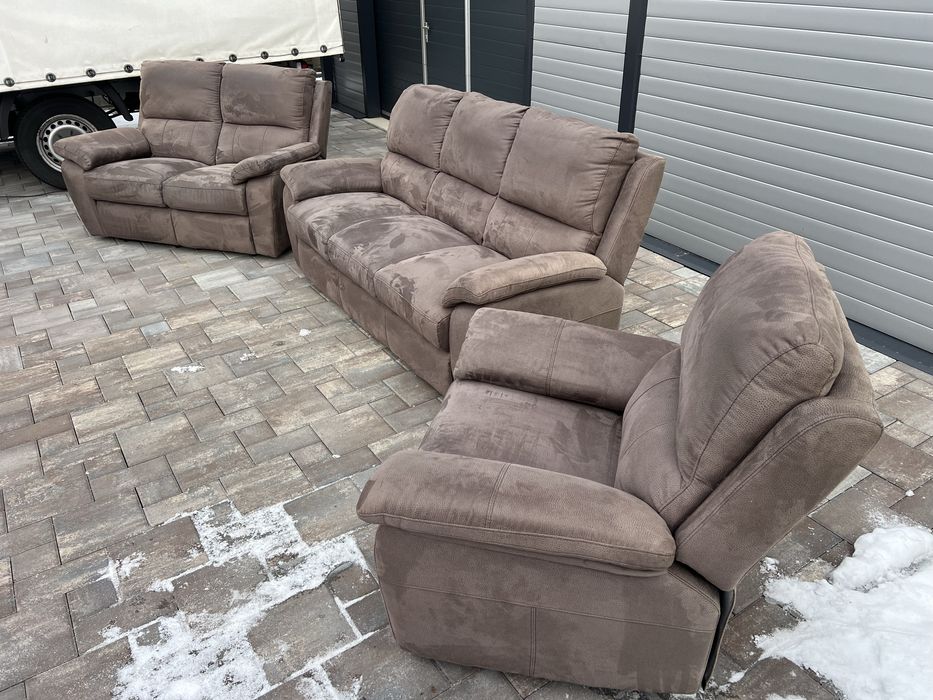 Set Canapea ~ Canapele 3 2 1 Alcantara cu Recliner