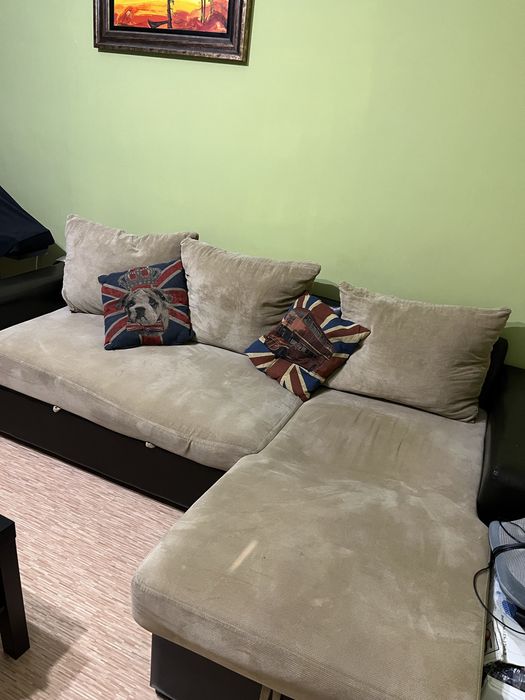 Ъглов диван, разтегателен