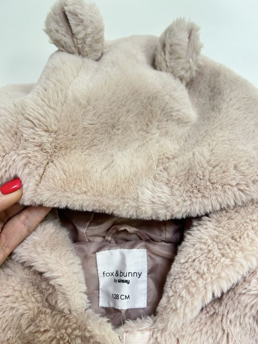 Пухено розово палтенце