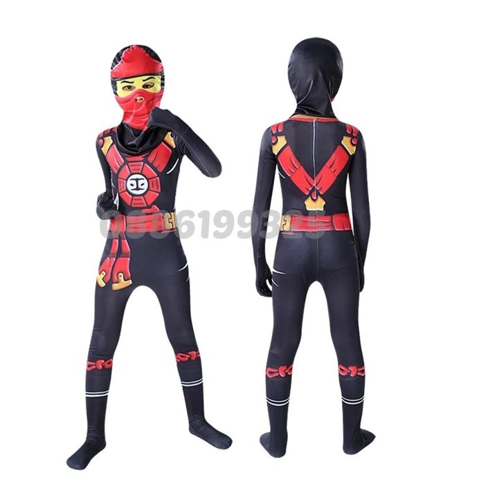 Детски Костюм на Нинджа Ninja костюм за деца + светещи мечове