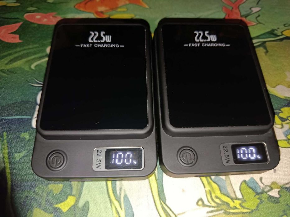 2x Baterii Externe Hinne 10000mAh - Fast Charge 22.5W & Wireless 15W