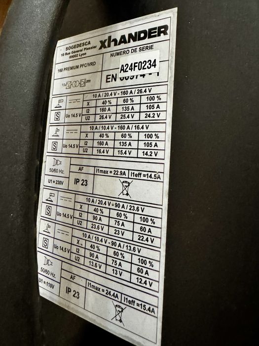 Vand un Aparat sudură MMA, TIG, invertor XhANDER 160 Premium PFC/VRD