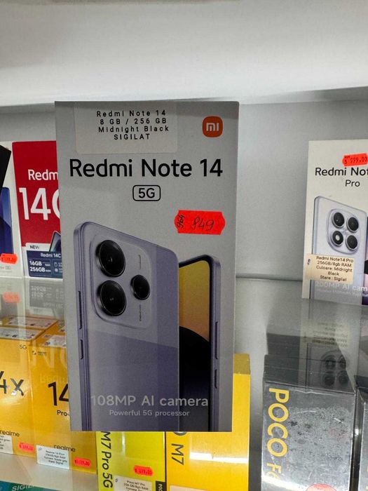 Redmi Note 14 128gb sau 256gb, Sigilat