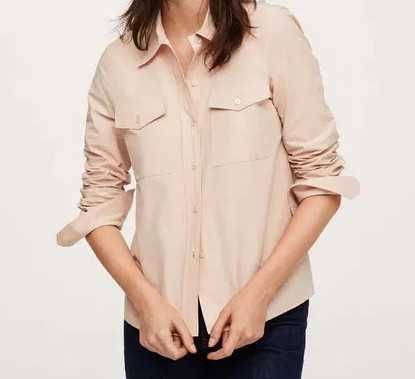 НОВА памучна риза MANGO размер S / XS в бежово / екрю !