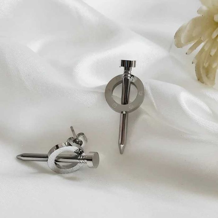 Комплект Гривна и Обеци Пирон Cartier- златни, сребърни, розово злато