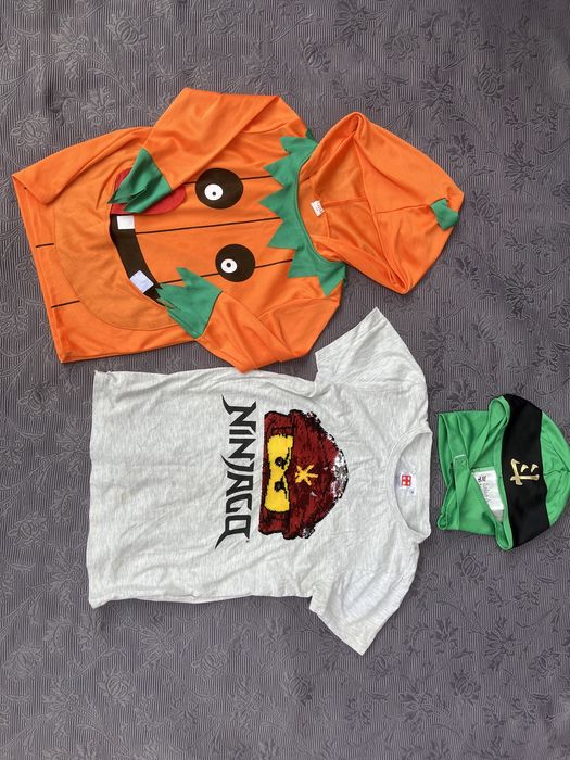 Căciuliță și tricou Ninjago + hanorac dovlecel (pentru copii)