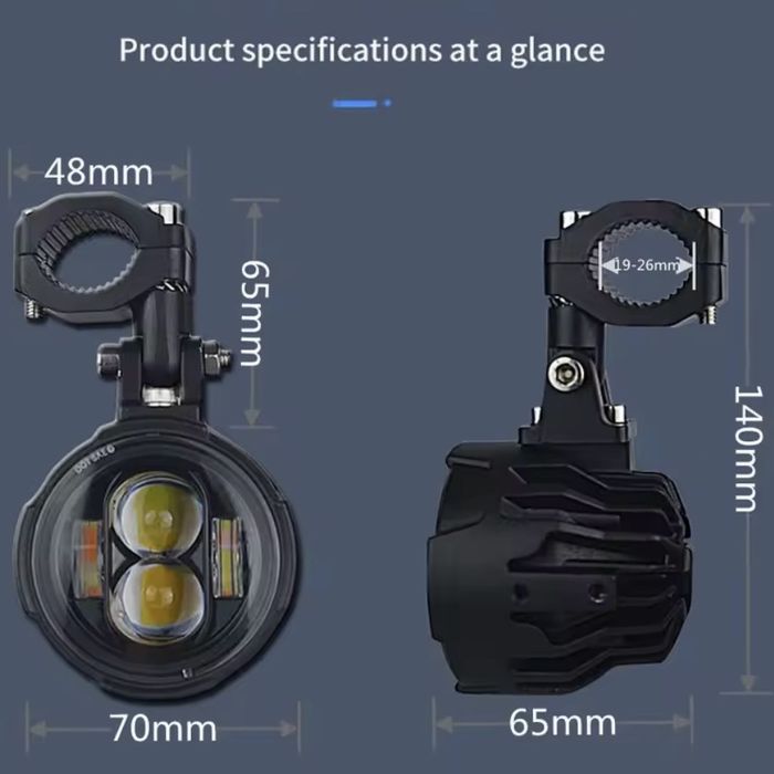 Proiector ceață LED pentru motocicletă adventure touring atv quad buggy off road