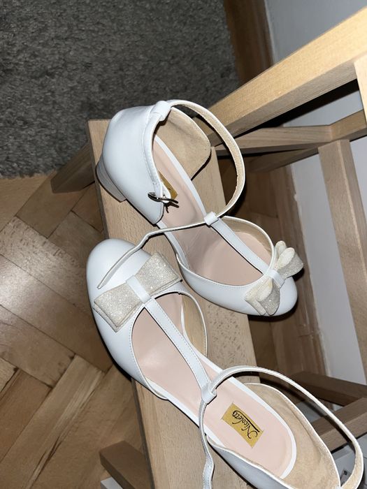 Pantofi albi piele Nicolett
