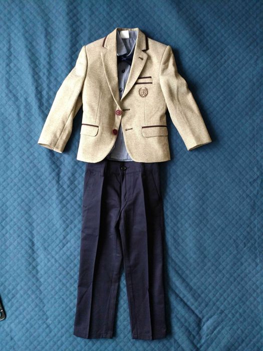 Costum elegant sacou si pantaloni pentru baieti 2-3 ani - NOU