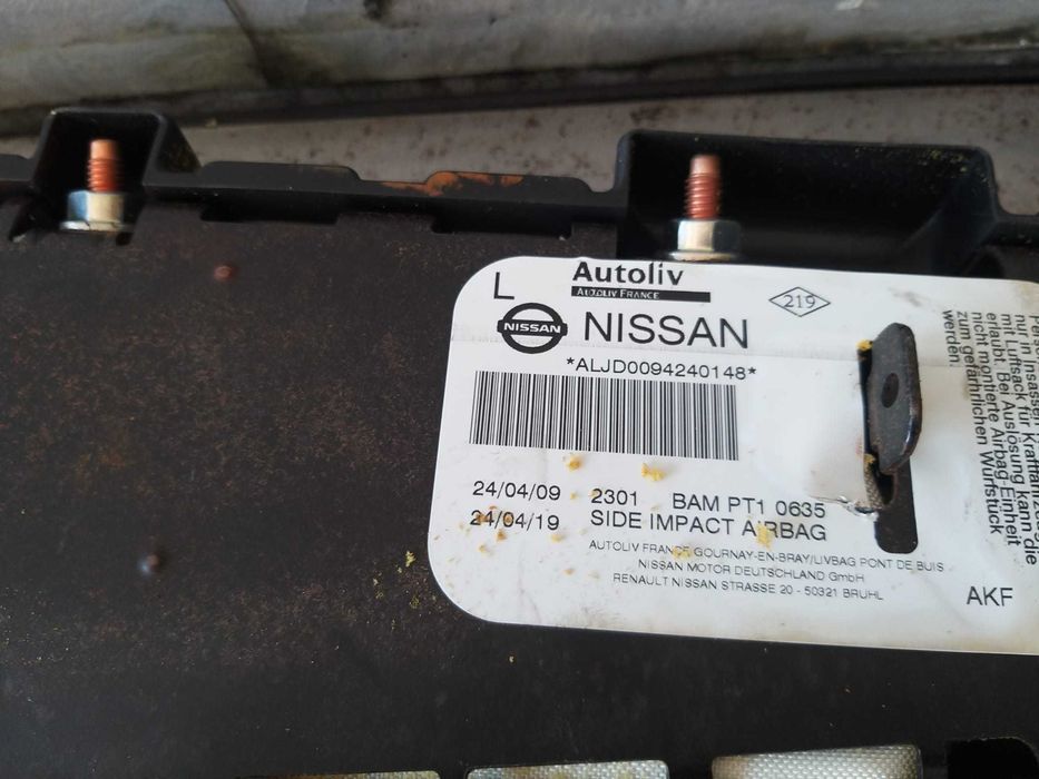 Airbag scaun stanga nissan qashqai j10 2301bampt10635
