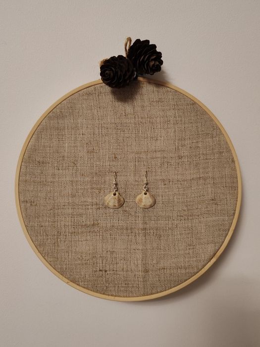 Cercei handmade cu scoici, argint 925
