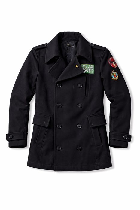 Мъжко черно зимно палто H&M – размер M