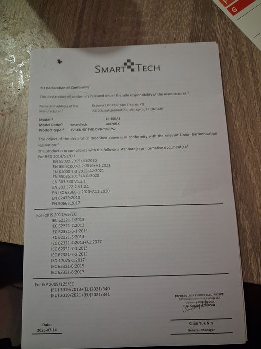 Smart Tech 40FN01K