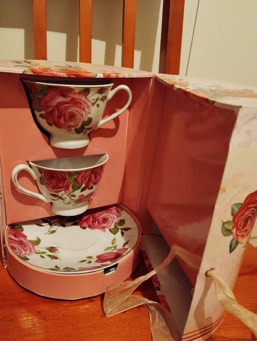 Set două cești ceai, cafea