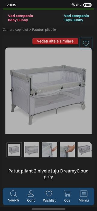 Pătuț pliabil copii