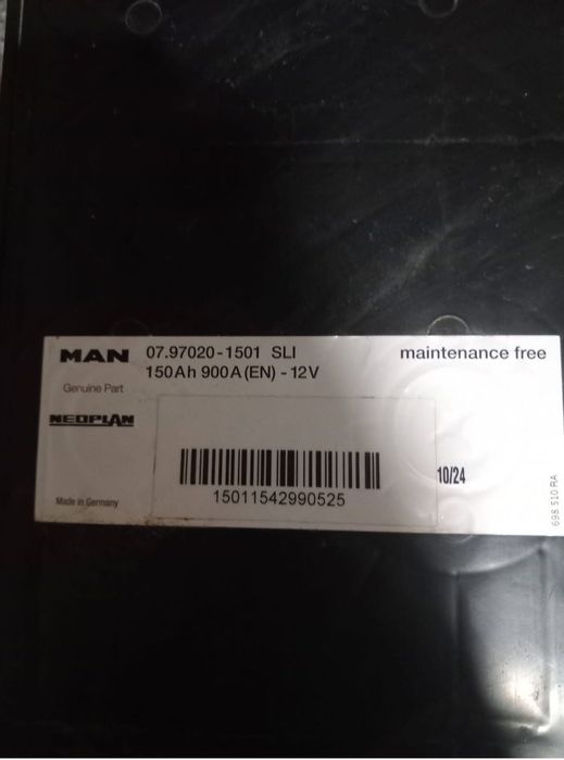 Baterie 150 ah MAN