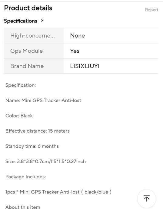 Mini GPS Тракер, Anti-Lost Locator