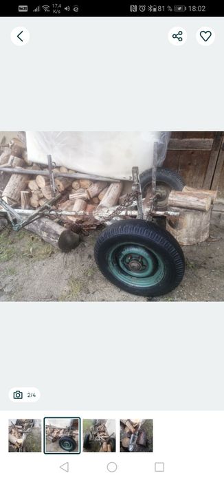 Ansamblu cu 2 roți de ARO, Cuplă pt remorcare auto sau ATV