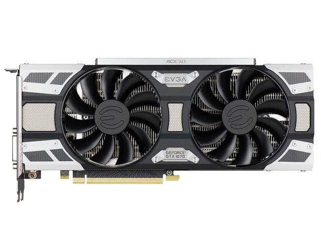 видеокарта EVGA SUPERCLOCKED GeForce GTX 1070, 8GB, ACX 3.0 & LED