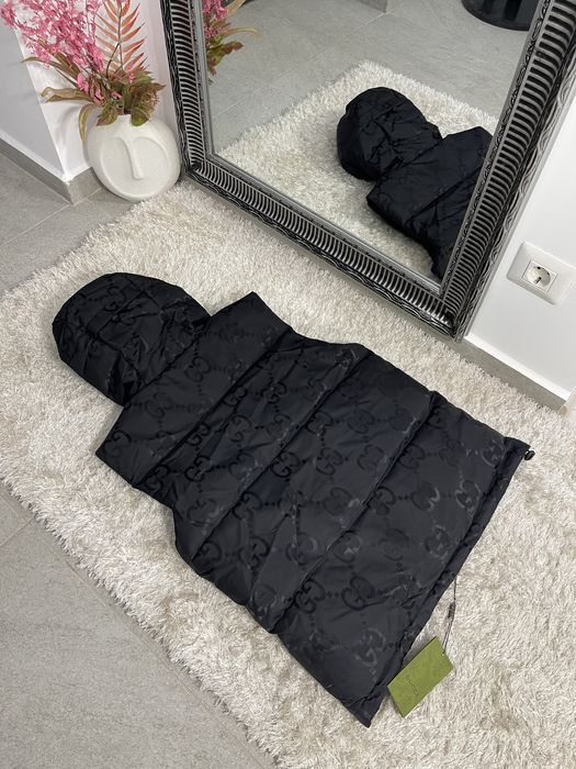 Vesta Gucci groasa cu puf natural colectie noua