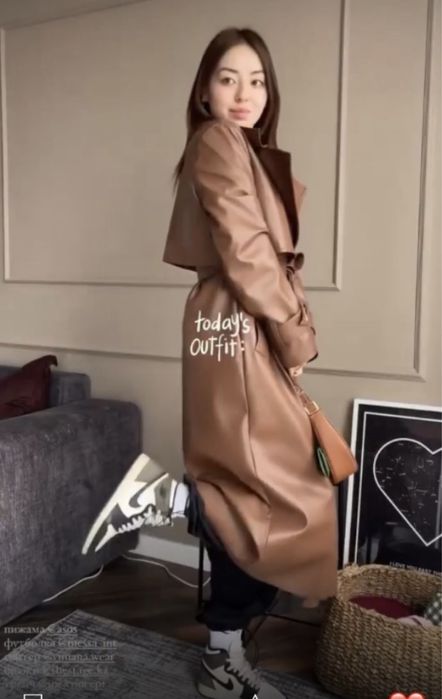 Продам тренч из эко-кожи