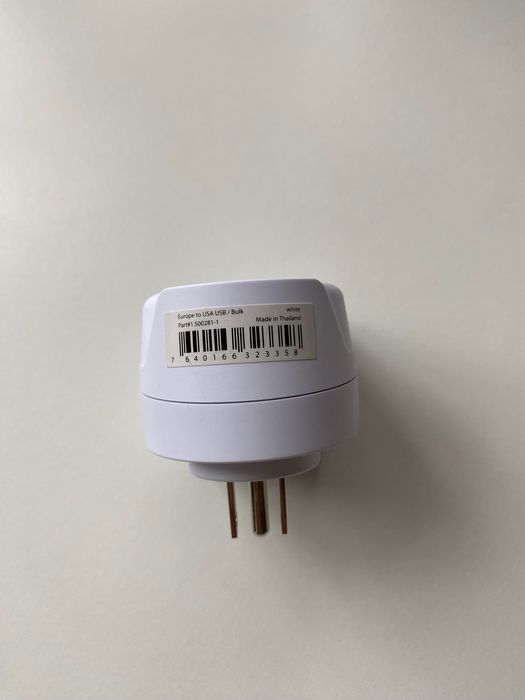 SKROSS адаптер за контакт USA САЩ 2 USB