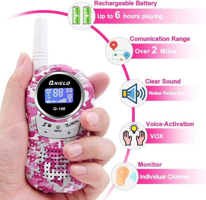 Комплект 3 бр. уоки-токи радиостанции (с дисплей) – различни дизайни