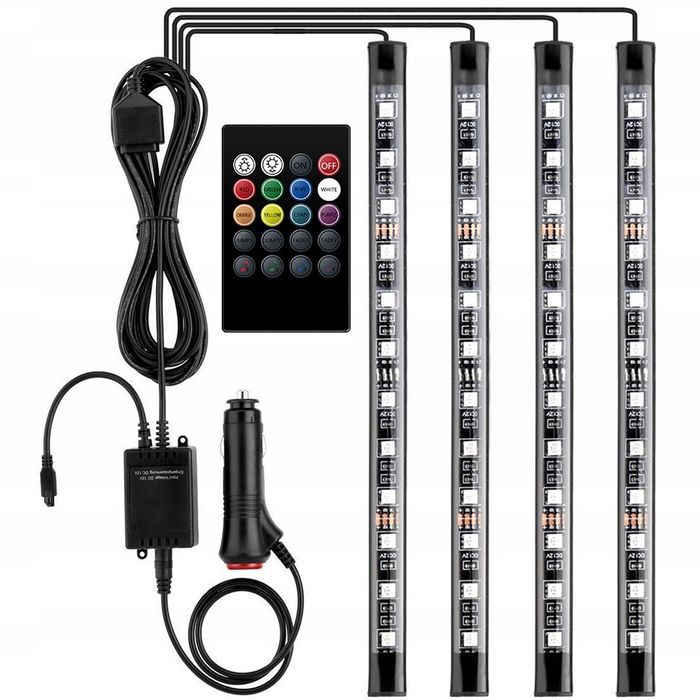 Banda LED RGB cu Telecomanda si senzor Vocal Muzica 22cm