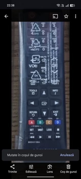 Telecomanda wi-fi Samsung seria 6.7.8.9 sinteza vocală.noi 150 ron Buc