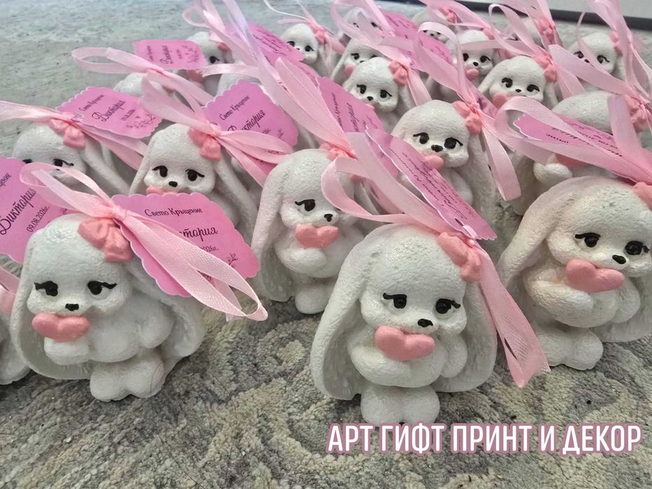 Подаръци за гости - гипсови фигурки за кръщене, рожден ден, сватба и всеки повод