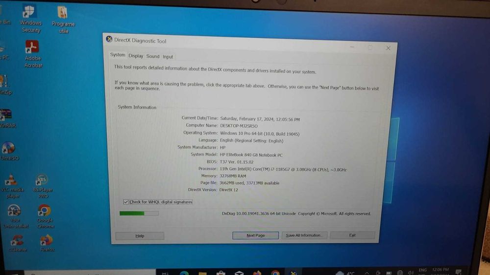 Laptop HP EliteBook 840 G8 ,  i7-1185G7 , 32 gb ram , tatch screen