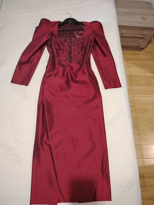 Rochie MMARQUISE superba midi burgundy
