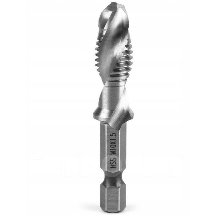 Set 6 burghie combinate pentru gaurire si filetare in metal, M3-M10,
