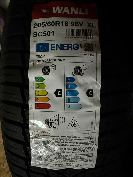 4 Buc Anvelope NOI All season Wanli SC501 205/60R16 96V XL + Set 4 jante tabla + 4 senzori de presiunne Nissan Juke