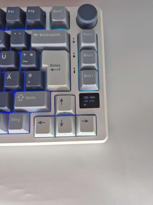 Tastatura Royal Kludge M75 Blue - Red Switch (Doar Wired) - Resigilat