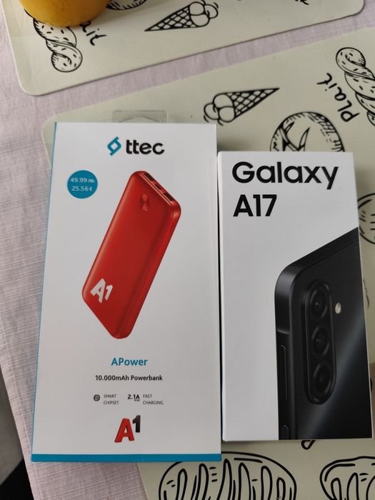 Samsung galaxy A17 + външна батерия