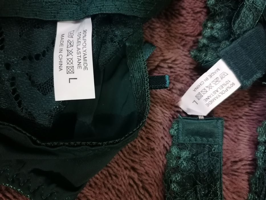 Set lenjerie verde, dama nou  făra eticheta, mărimea L