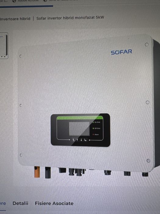 Invertor Hibrid monofazat de 5 kw Sofar Solar, nou sigilat!