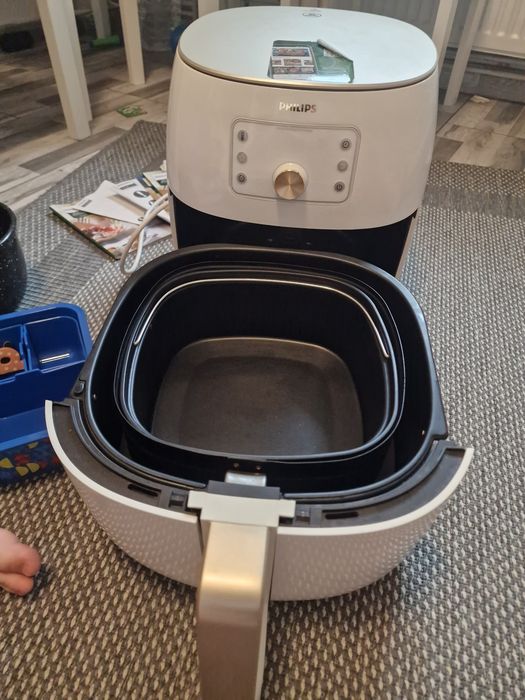 Airfryer Philips Premium XXL HD9870/20 Smart Sensing 2225W + Tava copt
