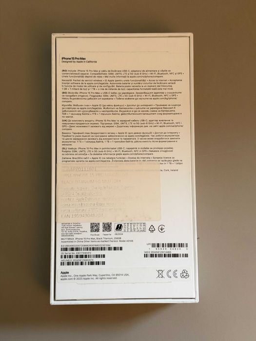 Iphone 15 Pro Max, 256Gb, black Titanium, sănătate baterie 86%,foarte bine întreținut