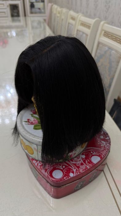 Парик карэ черный бу