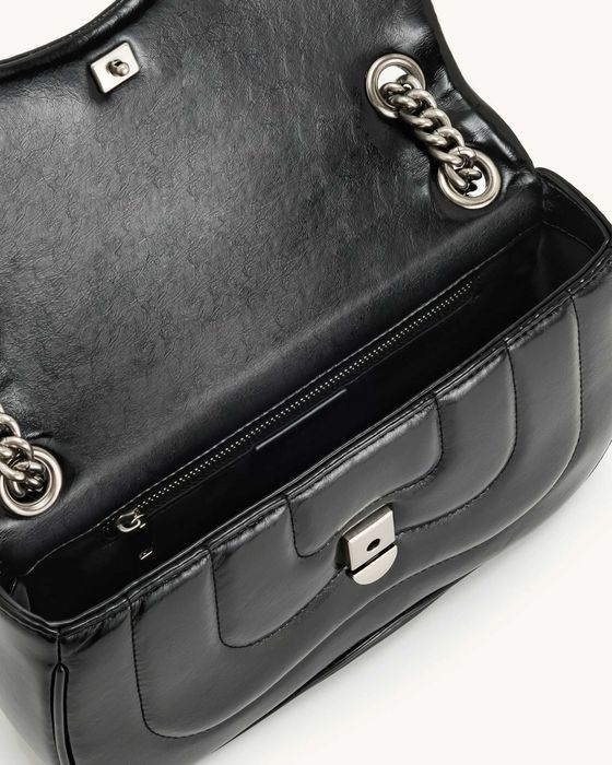 Дамска чанта JW PEI Tina Quilted Chain Crossbody – черна