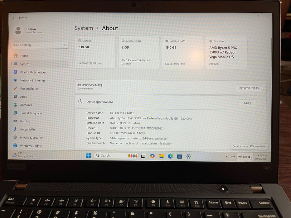 Lenovo ThinkPad T495