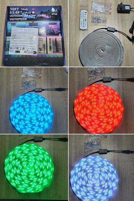 Bandă LED Neon RGB, sincronizare muzică, telecomandă, 6-20M