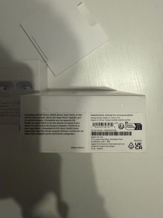 Airpods Pro (2nd genration lightning) orginale + 2 huse