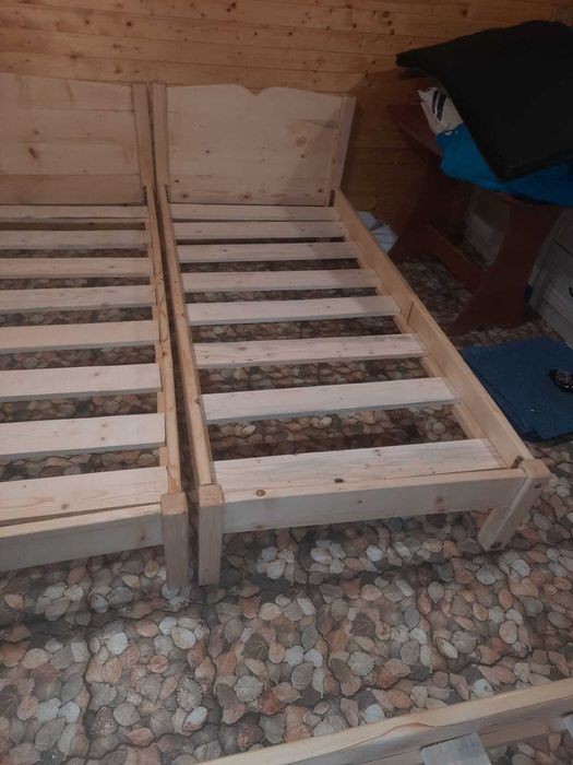 Pat din lemn masiv_dimensiuni diferite